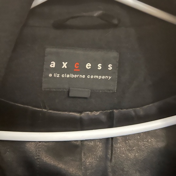 Axcess a Liz caliborone company wool women’s coat black , great condition size M - Picture 2 of 7